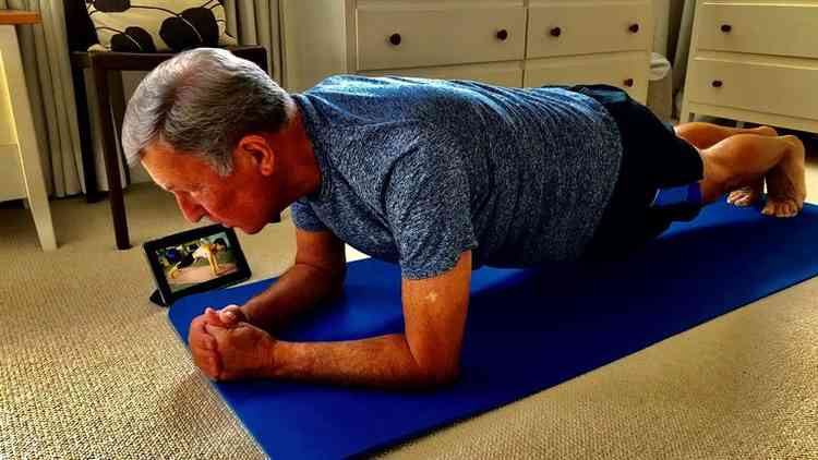 Jeremy, who is in his 70's has developed his own at-home regime