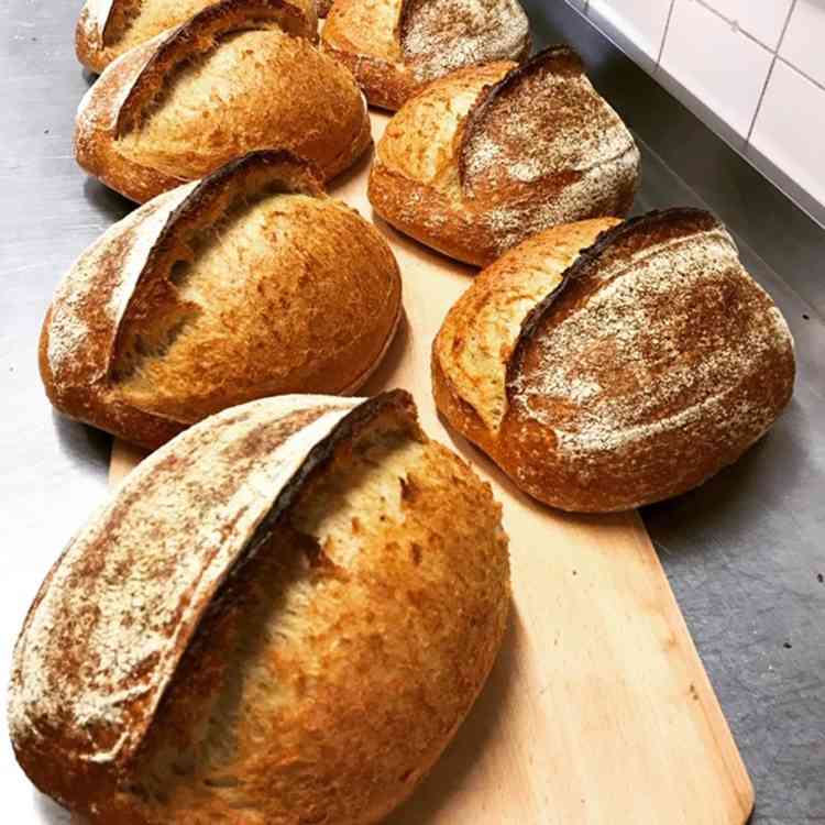 Home made bread every day made at Toast Rack Bakery, Wandsworth and on sale at pop-up cafe