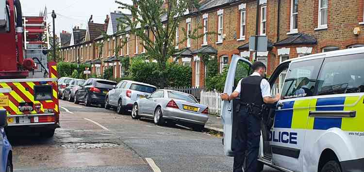 Emergency services on Laurel Avenue