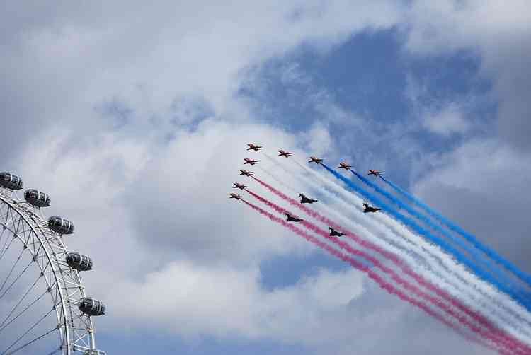 Red Arrows over London