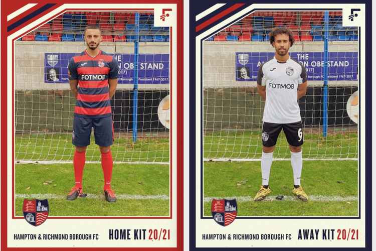 The home and away kits for the 20/21 season