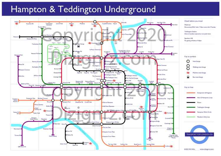 The Teddington tube map in full.