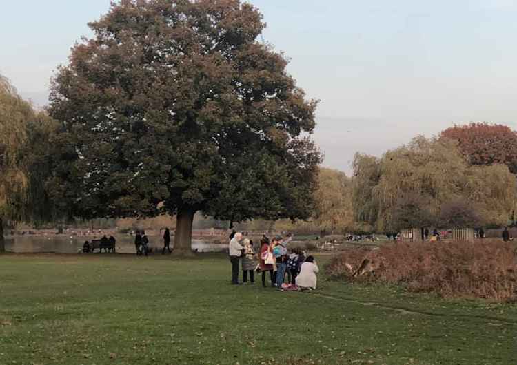 Bushy Park visitors getting too close to the deer. Photo by Leonoor Vader