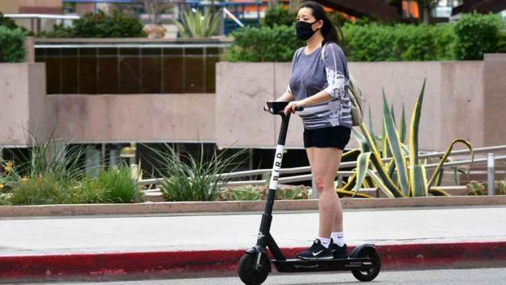 An E-scooter in action