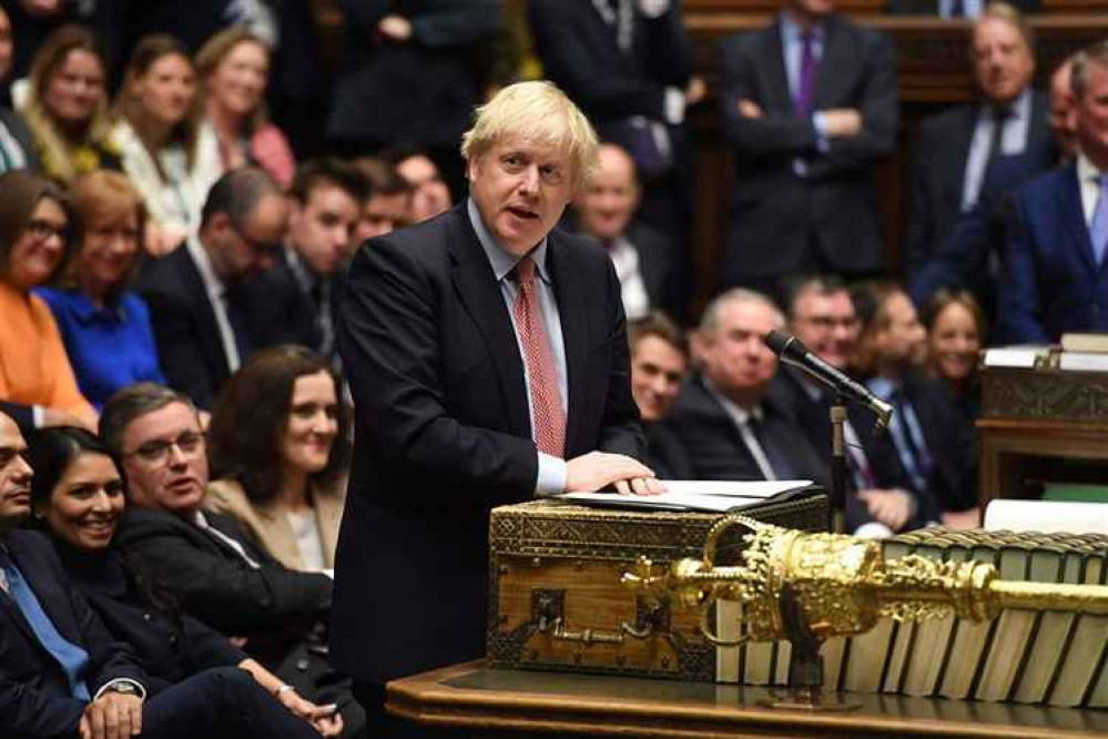 Boris Johnson speaking in Parliament