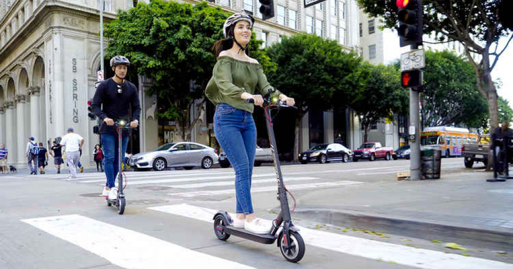 E-scooters in action