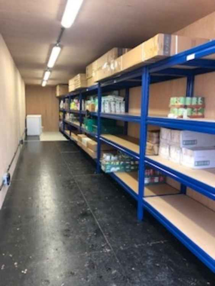 Maldon district's new container facility: it is hoped this will help facilitate the distribution of supplies to residents in need following the pandemic