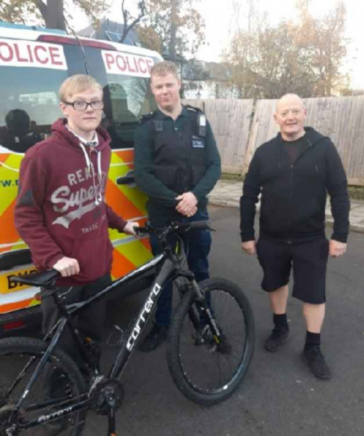 The police with a returned bike