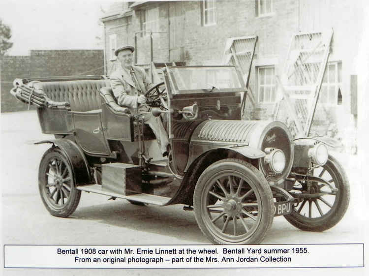 A Bentall car in 1908, driven by Ernie Linnett