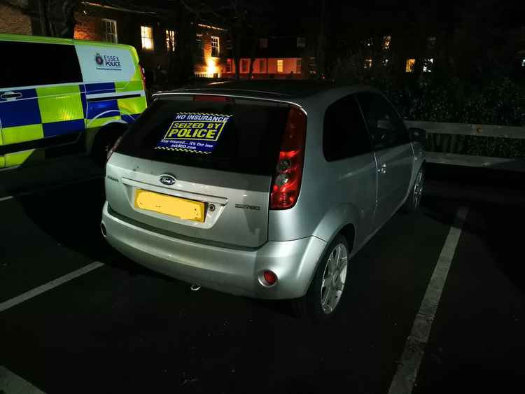 A photo of the seized car posted on Twitter by the Maldon district police team last night