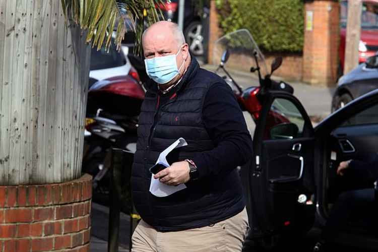 Finn Schioldan arriving at Wimbledon's Magistrates Court