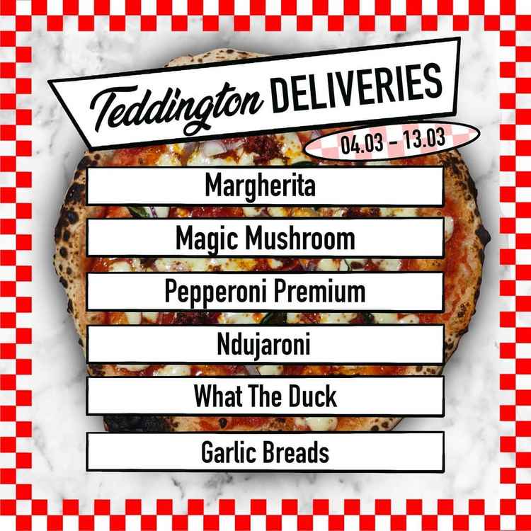 The Teddington delivery menu