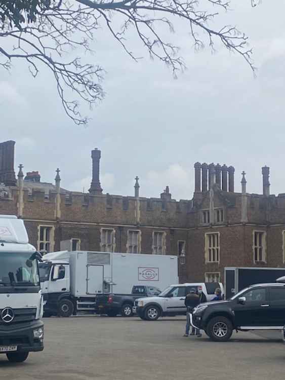 Filming taking place at Hampton Court