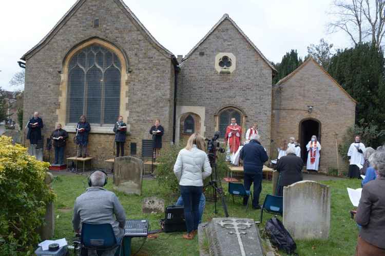 The service was well attended and filmed by the BBC Breakfast team for Monday morning's show / Credit: Sue Lindenberg