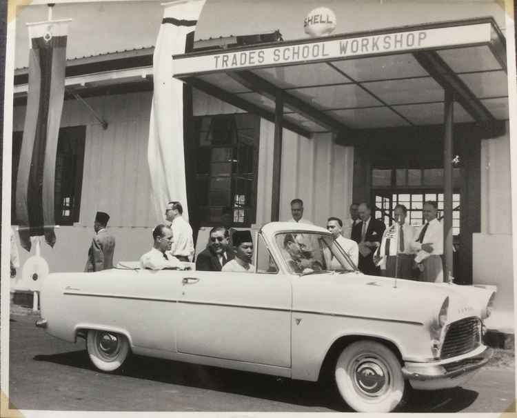 Sue's father leant Prince Philip his car for the visit