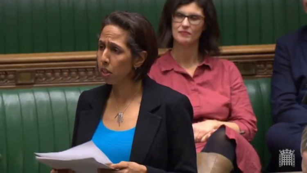Munira Wilson debating in the House of Commons chamber