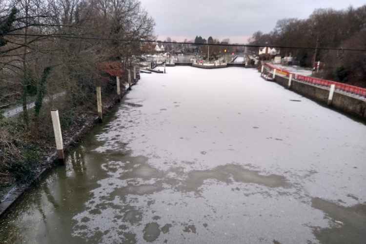 The Thames froze over during the challenge / Photo: Susi Halley