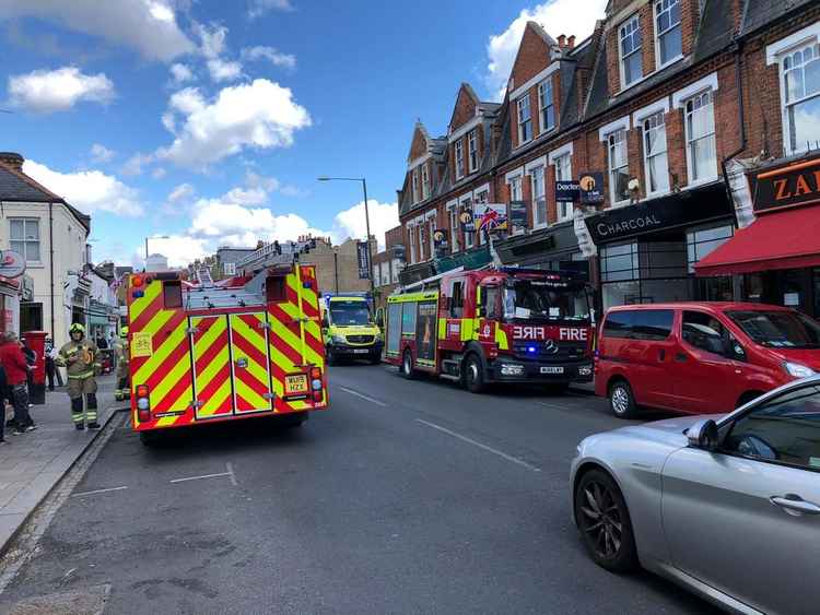 Emergency services were on the high street yesterday / Credit: Jeremy Thompson