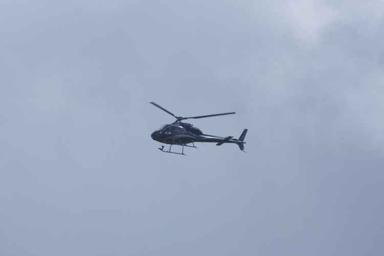 Press helicopters from national media were on the scene