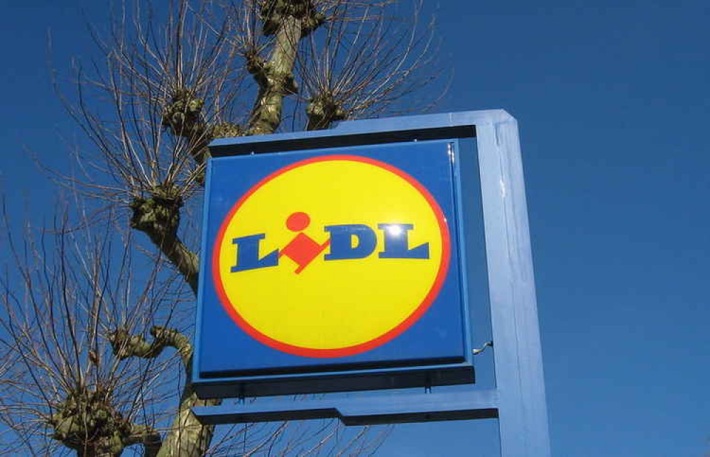 The Lidl logo outside a store