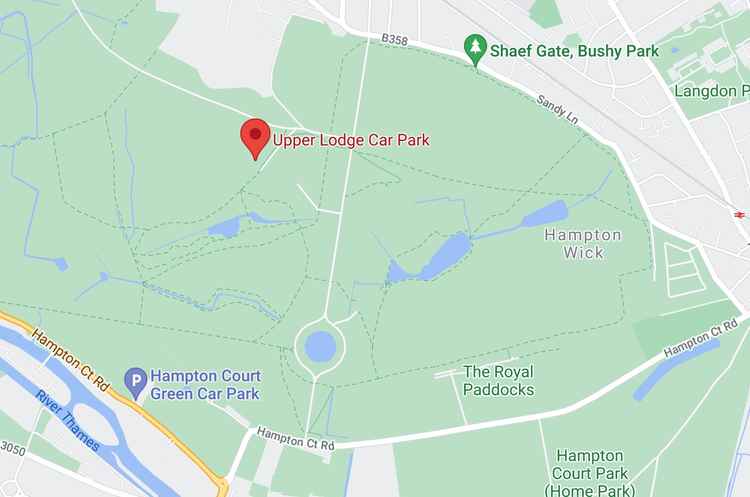 Upper Lodge car park is located near the Woodland Gardens and Teddington Cricket Club / Credit: Google Maps