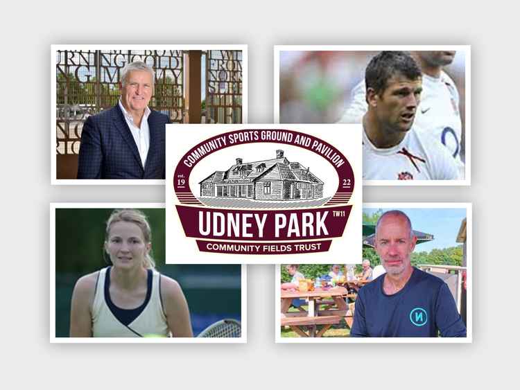 A montage of the sporting figures backing the community bid, including England Rugby CEO Bill Sweeney (top left), England Rugby player Tom May (top right), Tennis Champion Irina Selyutina (bottom left) and Parkrun founder Paul Sinton-Hewitt (bottom right)