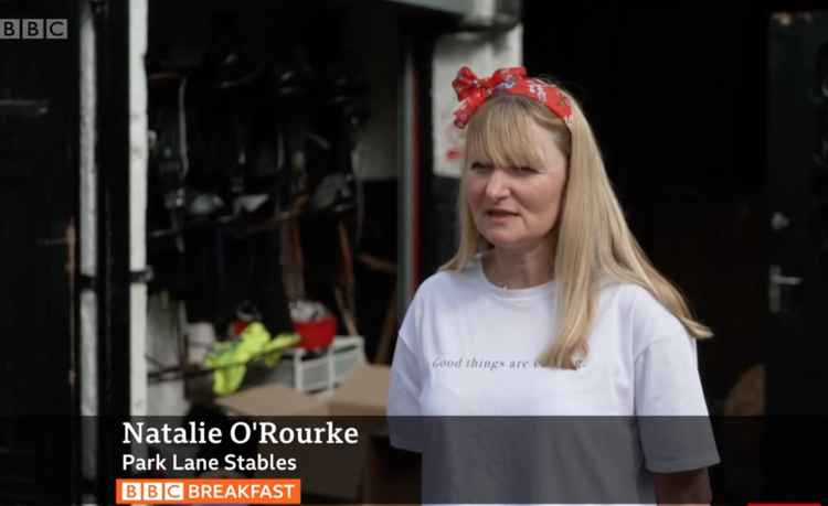 Park Lane Stables manager Natalie O'Rourke featured on BBC Breakfast this morning