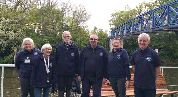 Volunteers with the charity at Teddington Lock, near where its head office is based (Credit: River Thames Boat Project)