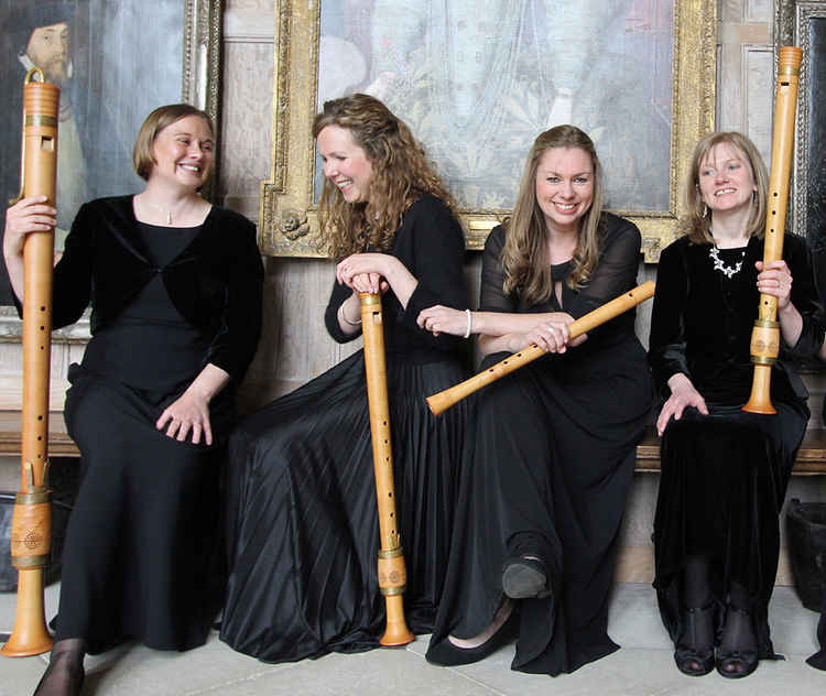 The Fontanella ladies with their recorders (Credit: Fontanella Recorder Quintet