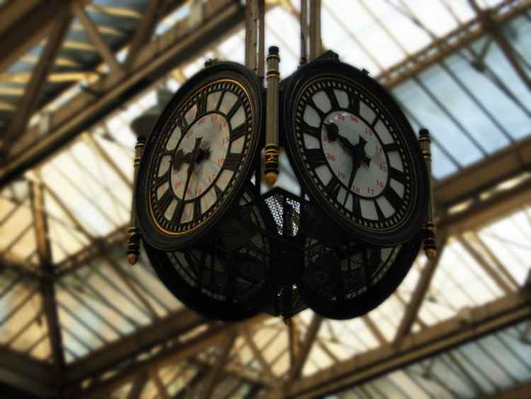 Meet me under the clock: the station's iconic four-sided clock dates back to the 1920s (Credit: Gi-L via Flickr)