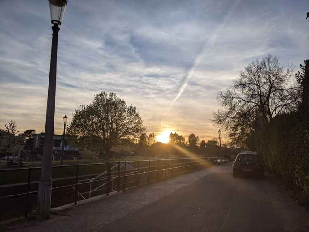 Teddington Lock at sunset