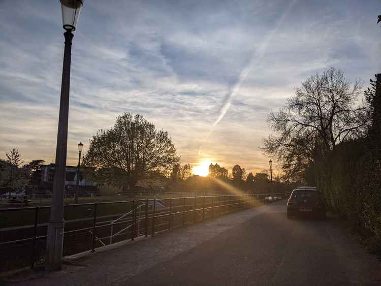 Teddington Lock at sunset