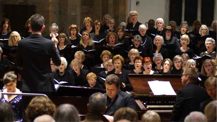 Teddington Choral Society performing together in pre-pandemic times. The group has 120 members and has been going for 70 years (Credit: Teddington Choral