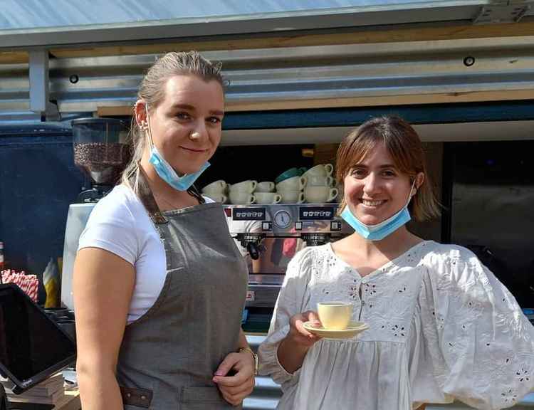 New Australian-themed brunch restaurant Antipodea is located in Radnor Gardens, near the Teddington boundary. Pictured: Maria, the restaurant's manager, and staff member Alex (Credit: Nub News)