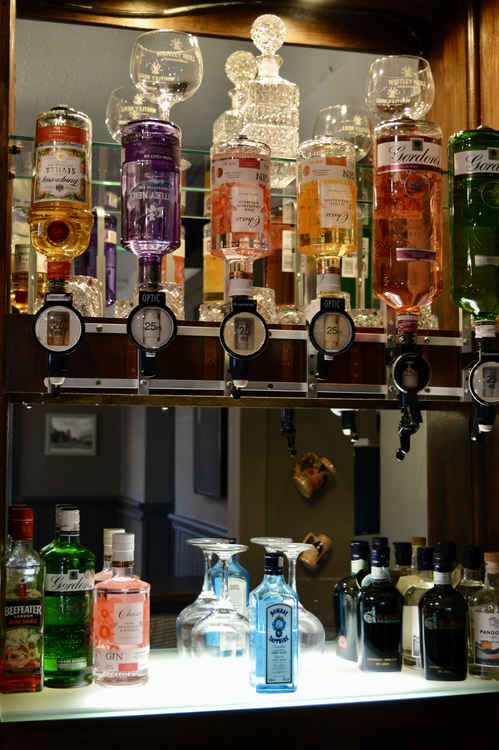 The well-stocked gin bar