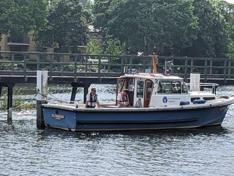 A security boat has also been sent to patrol the Weir (Credit: Nub News)