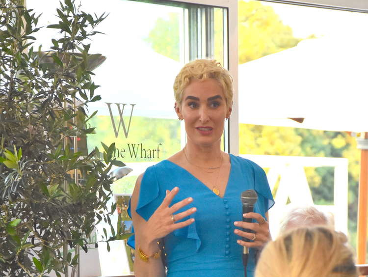 Kat Cordiner of team WeAreExtraoardinary speaking at an event in Teddington last week (Credit: Jessica Broadbent)