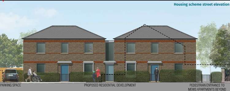 The 16 affordable housing units which could be replacing the hall (Image: Richmond Council)