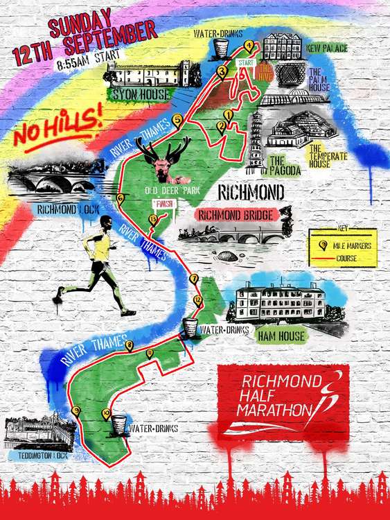 A map of the scenic course (Image: Richmond Runfest)