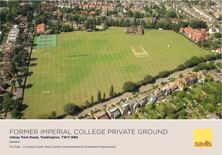 A brochure advertising AHH's sale of Udney Park playing fields (Image: Savills)