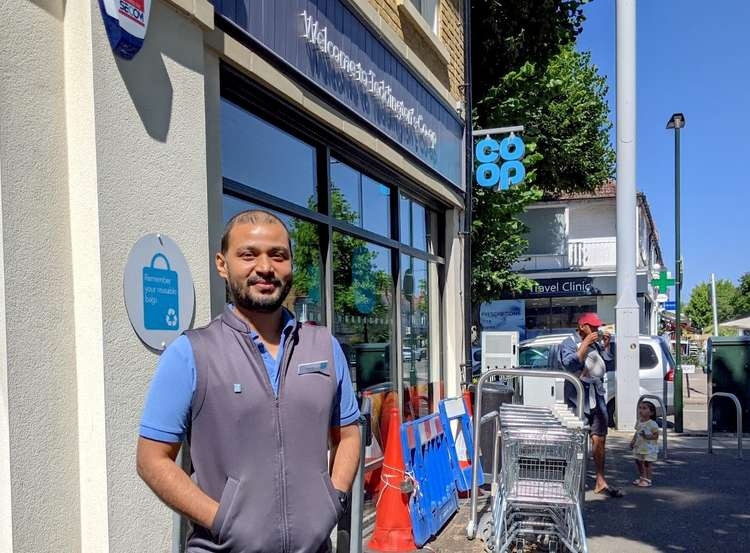 The man himself: Amila Heenatigala, Store Manager at Teddington Co-op (Image: Ellie Brown)