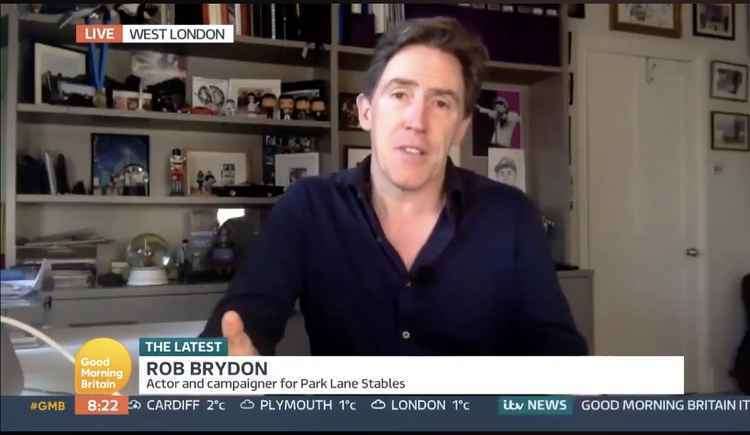 Rob Brydon appeared on Good Morning Britain to support the stables' campaign