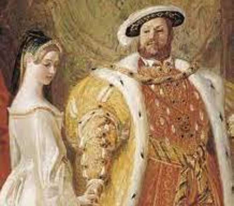 Anne Boleyn and Henry VIII - the falcon was her symbol during their marriage
