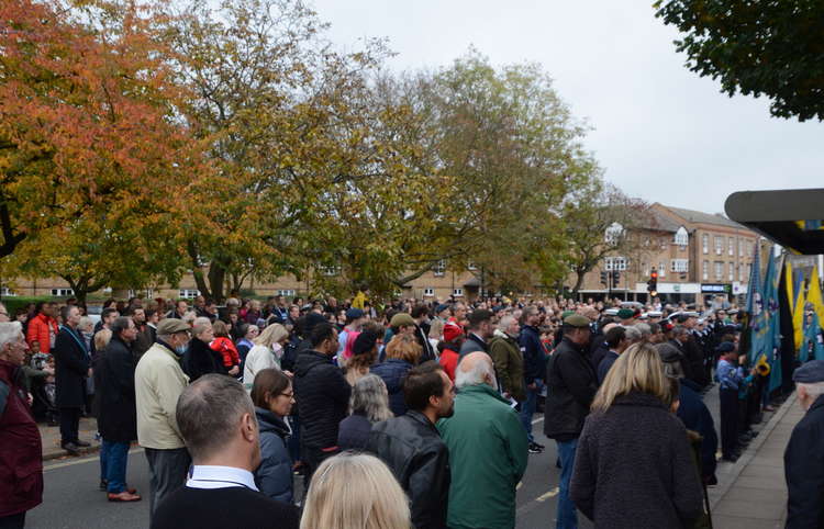 Hundreds lined the streets to pay their respects (Image: Fred Squire)