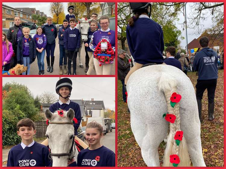 Trigger the horse was adorned with poppies (Images: Park Lane Stables)