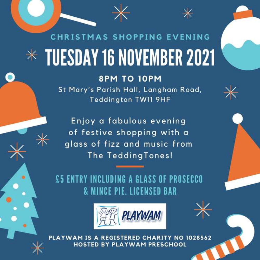 The flyer for tonight's event at St Mary's Parish Hall in Teddington. Christmas songs by a local choir and gifts galore  (Image: