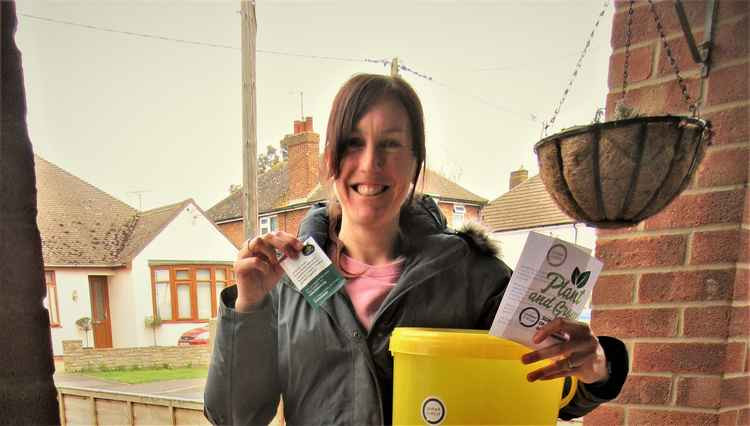 Amy Melton with some of the Plant and Grow kits