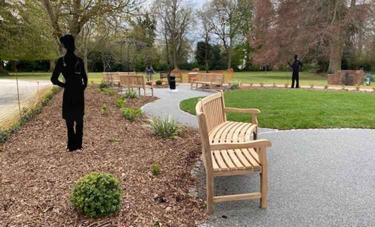 The new garden of remembrance at Broomfield Hospital