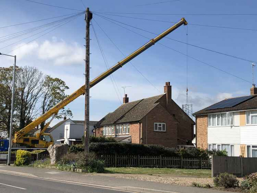 Ready for removal: the scene this morning. Photo credit: Ian Crisp