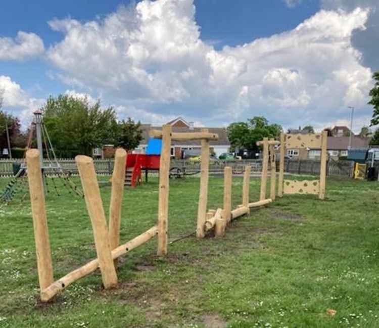 The new agility trail at Riverside Park